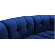 Maklaine 11-Piece Modular Contemporary Velvet Sectional Sofa in Navy