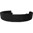 Maklaine 11-Piece Modular Contemporary Velvet Sectional Sofa in Black