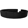 Maklaine 15-Piece Modular Contemporary Velvet Sectional Sofa in Black