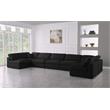 Maklaine Contemporary Soft Velvet Standard Modular Sectional Sofa in Black