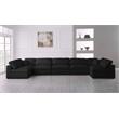 Maklaine Contemporary Soft Velvet Standard Modular Sectional Sofa in Black