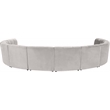 Maklaine 10-Piece Modular Contemporary Velvet Sectional Sofa in Cream