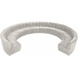Maklaine 12-Piece Modular Contemporary Velvet Sectional Sofa in Cream