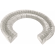 Maklaine 13-Piece Modular Contemporary Velvet Sectional Sofa in Cream