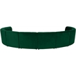 Maklaine 10-Piece Modular Contemporary Velvet Sectional Sofa in Green