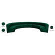 Maklaine 10-Piece Modular Contemporary Velvet Sectional Sofa in Green