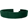 Maklaine 14-Piece Modular Contemporary Velvet Sectional Sofa in Green