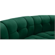 Maklaine 14-Piece Modular Contemporary Velvet Sectional Sofa in Green
