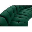 Maklaine 15-Piece Modular Contemporary Velvet Sectional Sofa in Green