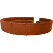 Maklaine 15-Piece Modular Contemporary Velvet Sectional Sofa in Mahogany