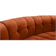 Maklaine 15-Piece Modular Contemporary Velvet Sectional Sofa in Mahogany