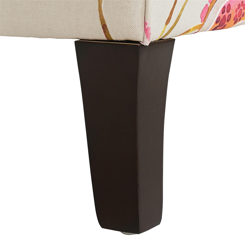 Maklaine Modern Wingback Accent Arm Chair in Multicolored Floral
