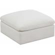 Maklaine Contemporary Cream Velvet Modular Ottoman