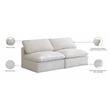 Maklaine Contemporary Cream Velvet Modular Armless Sofa
