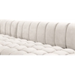 Maklaine 3-Piece Contemporary Velvet Sectional in Soft White