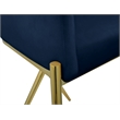 Maklaine Contemporary Velvet Counter Stool in Rich Navy/Gold