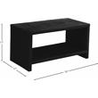 Maklaine Rectangular Contemporary Velvet Nightstand in Black