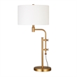 Maklaine Industrial Height-Adjustable Brass Table Lamp