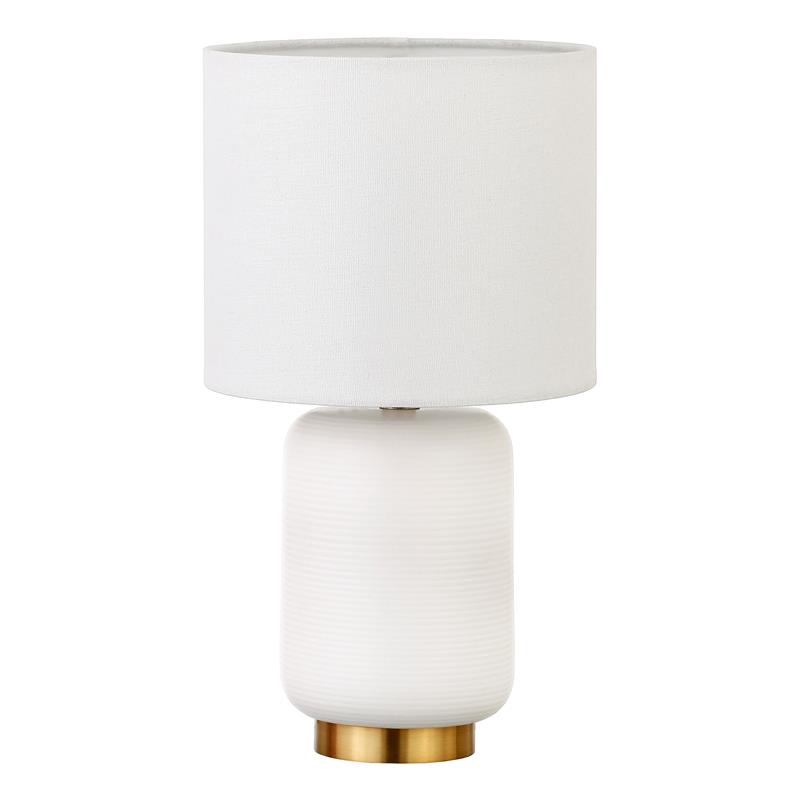 Maklaine Contemporary Ceramic Mini Accent Lamp in Matte White