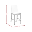 Maklaine Transitional Wood Counter Height Side Chair Set in Walnut