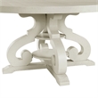 Maklaine Transitional Wood Round Dining Table in White Finish