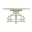 Maklaine Transitional Wood Round Dining Table in White Finish