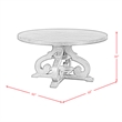 Maklaine Transitional Wood Round Dining Table in White Finish