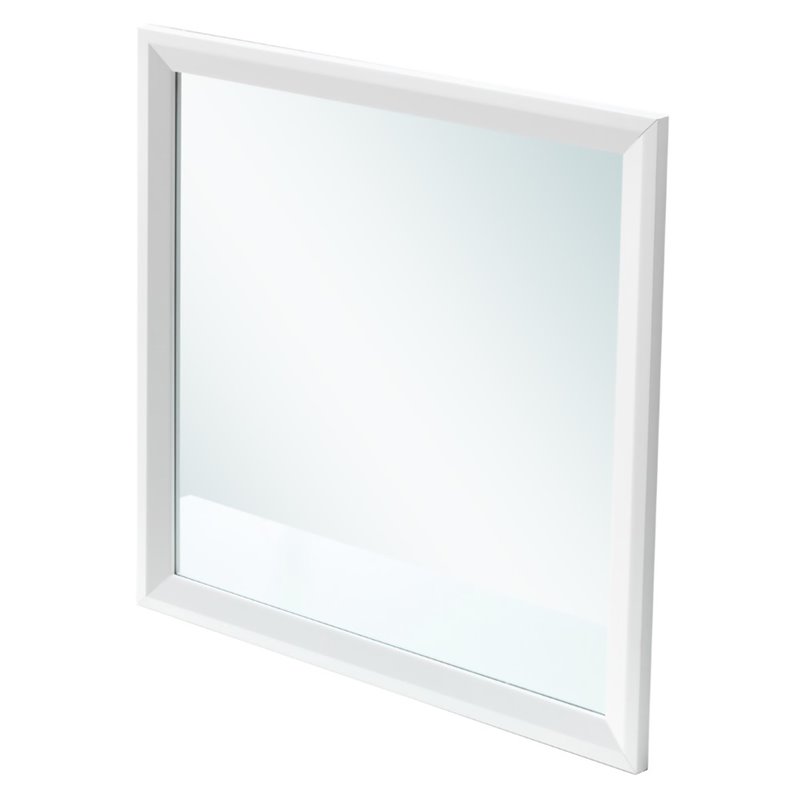Maklaine Transitional Engineered Wood/Wood Veneers Mirror in White