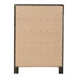Maklaine Transitional Engineered Wood 5 Drawer Chest in Gray