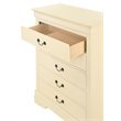 Maklaine Traditional Engineered Wood 5-Drawers Bedroom Chest in Beige
