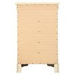 Maklaine Traditional Engineered Wood 5-Drawers Bedroom Chest in Beige