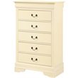 Maklaine Traditional Engineered Wood 5-Drawers Bedroom Chest in Beige