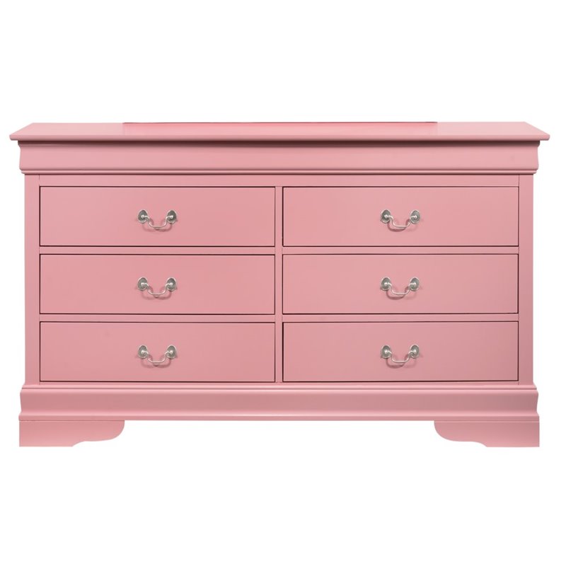 my pink dresser Fun Orange Bedroom Dresser Pink 6 -Drawer 47.25-in W Standard dresser in the  Dressers department at Lowes.com