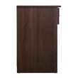 Maklaine Engineered Wood 1-Drawer Bedroom Nightstand in Wenge