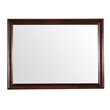 Maklaine Transitional Engineered Wood Mirror in Cappuccino Finish