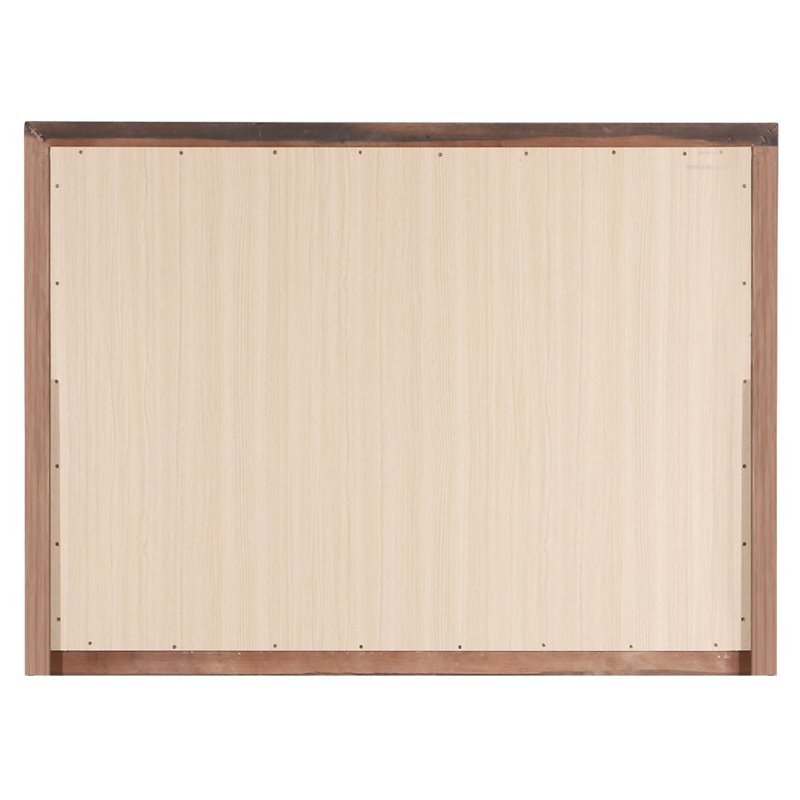 Maklaine Transitional Engineered Wood Mirror in Cappuccino Finish