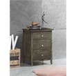 Maklaine Engineered Wood Gray Nightstand Rectangular Fully Assembled 25