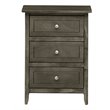 Maklaine Engineered Wood Gray Nightstand Rectangular Fully Assembled 25