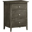 Maklaine Engineered Wood Gray Nightstand Rectangular Fully Assembled 25