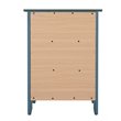 Maklaine Engineered Wood Teal Nightstand Rectangular Fully Assembled 25