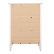 Maklaine Engineered Wood White Nightstand Rectangular Fully Assembled 25