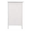 Maklaine Engineered Wood White Nightstand Rectangular Fully Assembled 25