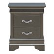 Maklaine Transitional Engineered Wood 2 Drawer Nightstand in Charcoal