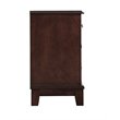 Maklaine Transitional Engineered Wood 3 Drawer Nightstand in Cappuccino