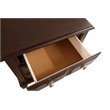 Maklaine Transitional Engineered Wood 3 Drawer Nightstand in Cappuccino