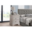 Maklaine Transitional Engineered Wood 2 Drawer Nightstand in Silver Champagne
