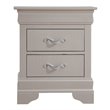 Maklaine Transitional Engineered Wood 2 Drawer Nightstand in Silver Champagne