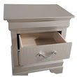 Maklaine Transitional Engineered Wood 2 Drawer Nightstand in Silver Champagne