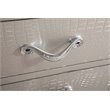 Maklaine Transitional Engineered Wood 2 Drawer Nightstand in Silver Champagne