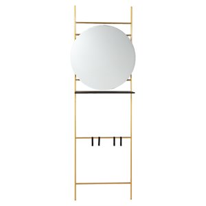 Maklaine Contemporary Metal Hall and Entry Organizer in Gold